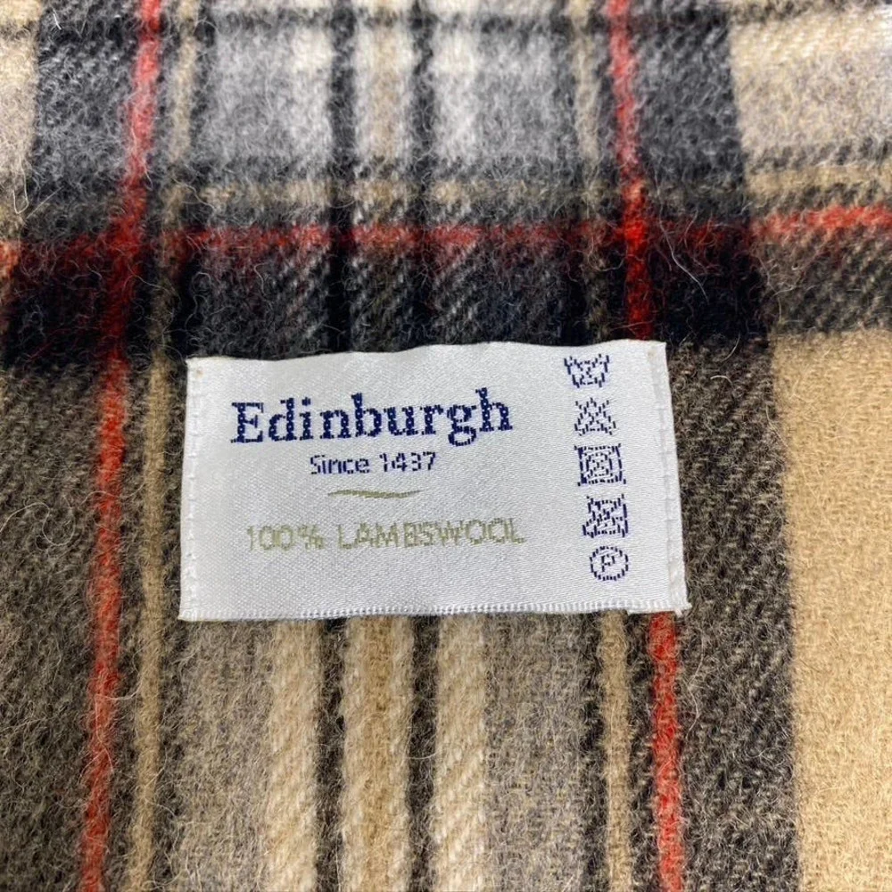 Edinburgh lambswool plaid scarf‎